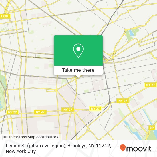 Legion St (pitkin ave legion), Brooklyn, NY 11212 map