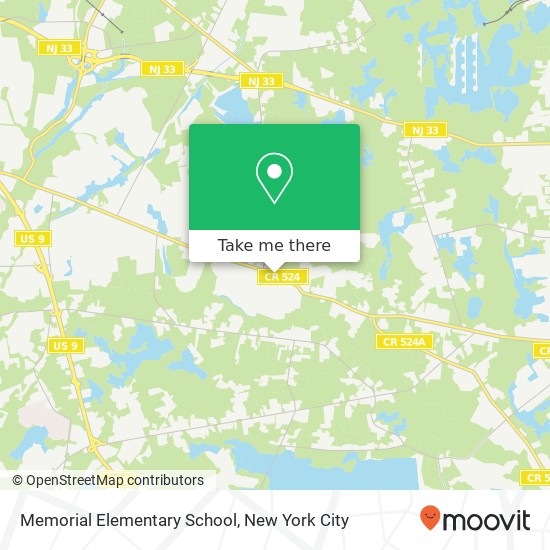 Mapa de Memorial Elementary School, 485 Adelphia Rd