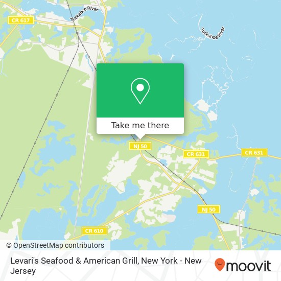 Mapa de Levari's Seafood & American Grill, 1291 Route 50