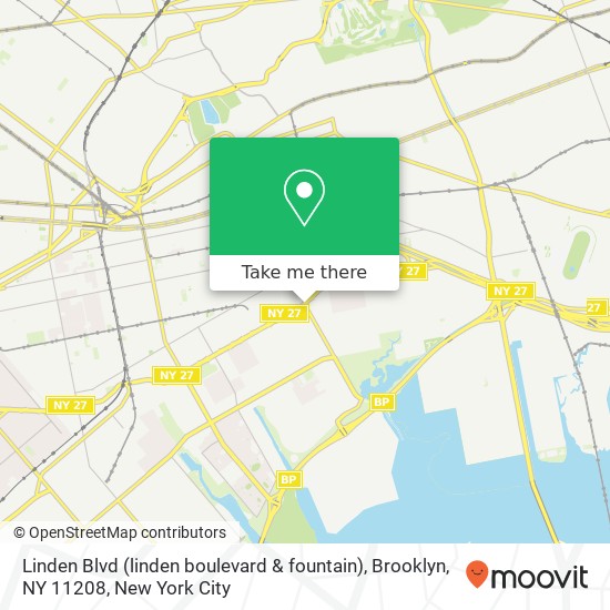 Mapa de Linden Blvd (linden boulevard & fountain), Brooklyn, NY 11208