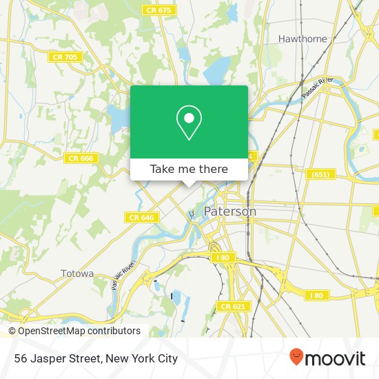 Mapa de 56 Jasper Street, 56 Jasper St, Paterson, NJ 07522, USA
