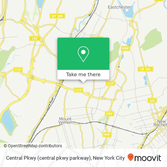 Mapa de Central Pkwy (central pkwy parkway), Mt Vernon, NY 10552