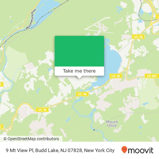 Mapa de 9 Mt View Pl, Budd Lake, NJ 07828