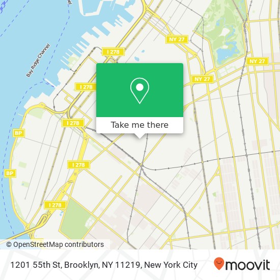 1201 55th St, Brooklyn, NY 11219 map