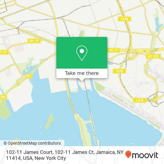 Mapa de 102-11 James Court, 102-11 James Ct, Jamaica, NY 11414, USA