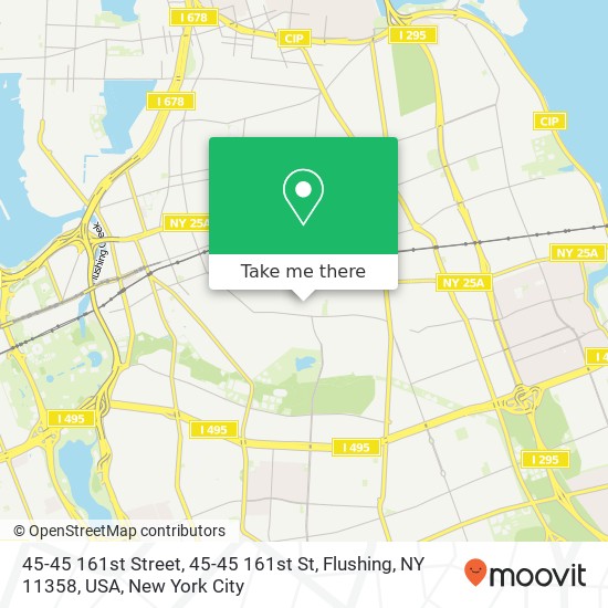45-45 161st Street, 45-45 161st St, Flushing, NY 11358, USA map