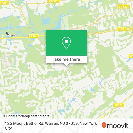 125 Mount Bethel Rd, Warren, NJ 07059 map