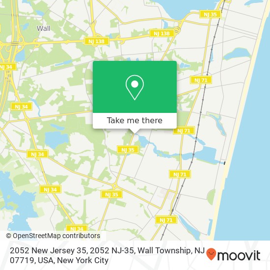 Mapa de 2052 New Jersey 35, 2052 NJ-35, Wall Township, NJ 07719, USA