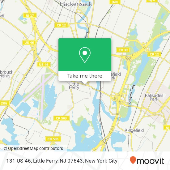 Mapa de 131 US-46, Little Ferry, NJ 07643