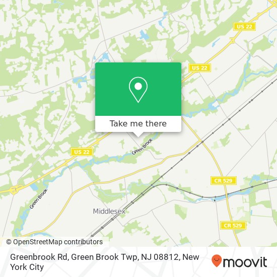 Mapa de Greenbrook Rd, Green Brook Twp, NJ 08812