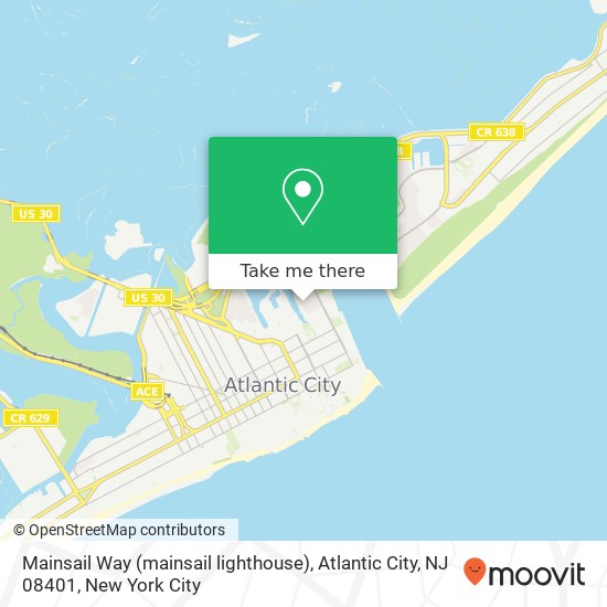 Mapa de Mainsail Way (mainsail lighthouse), Atlantic City, NJ 08401