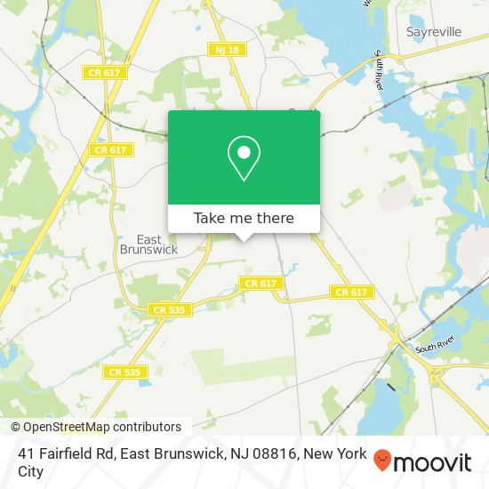 41 Fairfield Rd, East Brunswick, NJ 08816 map