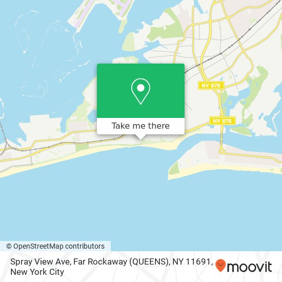 Mapa de Spray View Ave, Far Rockaway (QUEENS), NY 11691