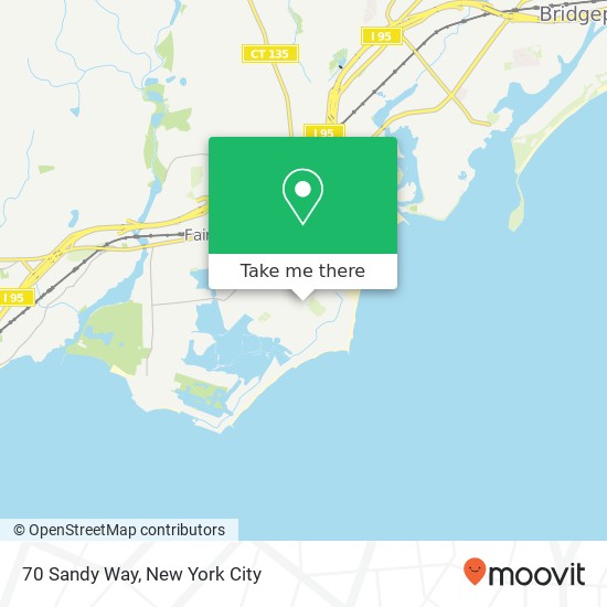 Mapa de 70 Sandy Way, Fairfield, CT 06824
