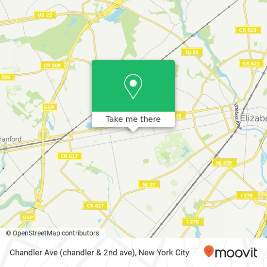 Chandler Ave (chandler & 2nd ave), Roselle, NJ 07203 map