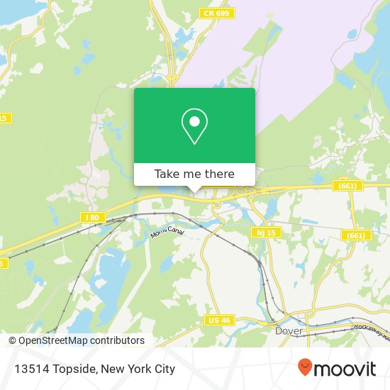 Mapa de 13514 Topside, Wharton, NJ 07885
