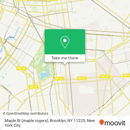 Mapa de Maple St (maple rogers), Brooklyn, NY 11225