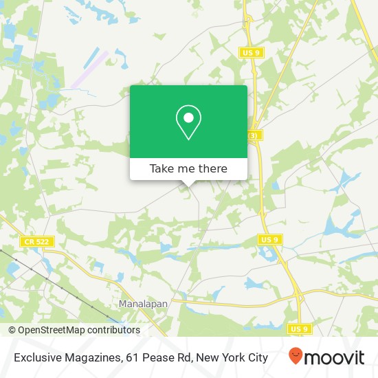 Mapa de Exclusive Magazines, 61 Pease Rd