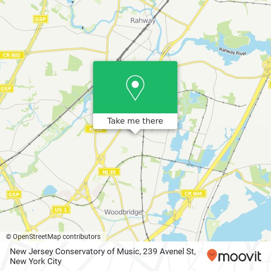 Mapa de New Jersey Conservatory of Music, 239 Avenel St