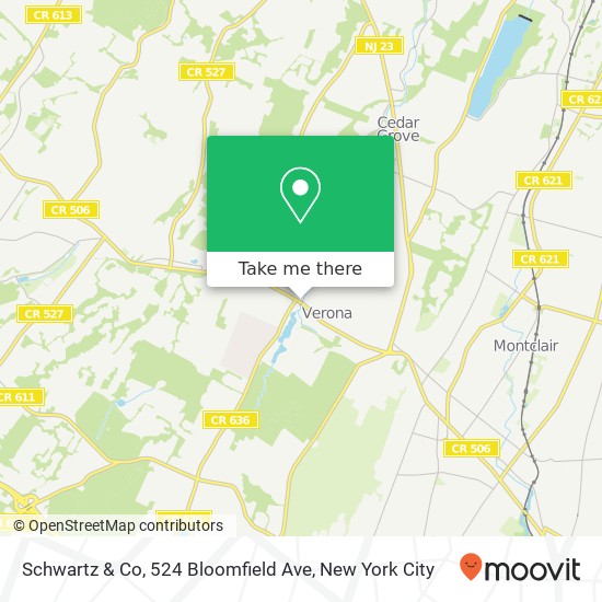 Mapa de Schwartz & Co, 524 Bloomfield Ave