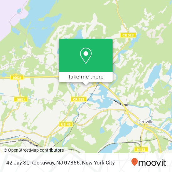 Mapa de 42 Jay St, Rockaway, NJ 07866