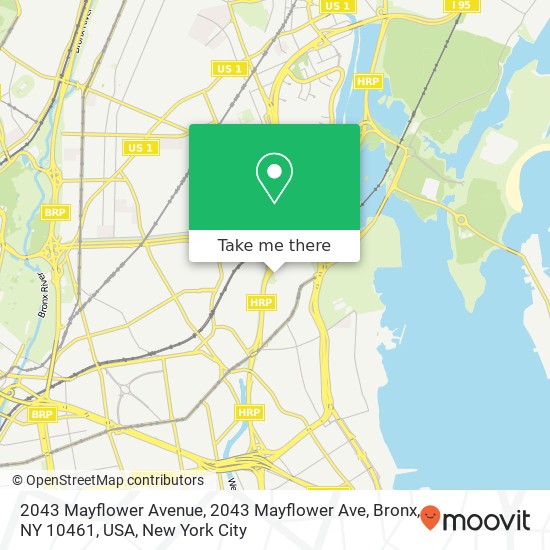 Mapa de 2043 Mayflower Avenue, 2043 Mayflower Ave, Bronx, NY 10461, USA