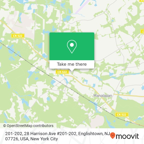 Mapa de 201-202, 28 Harrison Ave #201-202, Englishtown, NJ 07726, USA