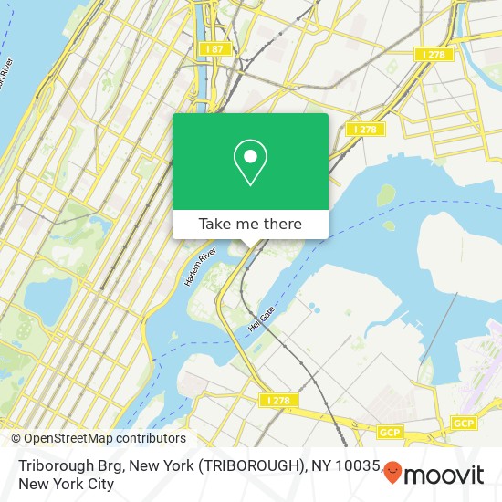 Triborough Brg, New York (TRIBOROUGH), NY 10035 map