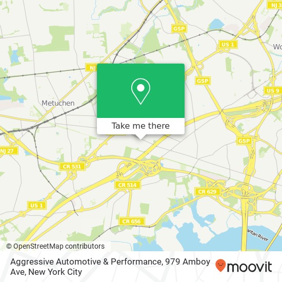 Mapa de Aggressive Automotive & Performance, 979 Amboy Ave