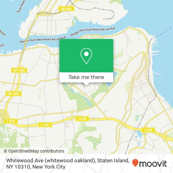 Whitewood Ave (whitewood oakland), Staten Island, NY 10310 map