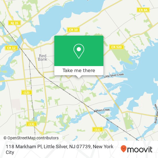 118 Markham Pl, Little Silver, NJ 07739 map