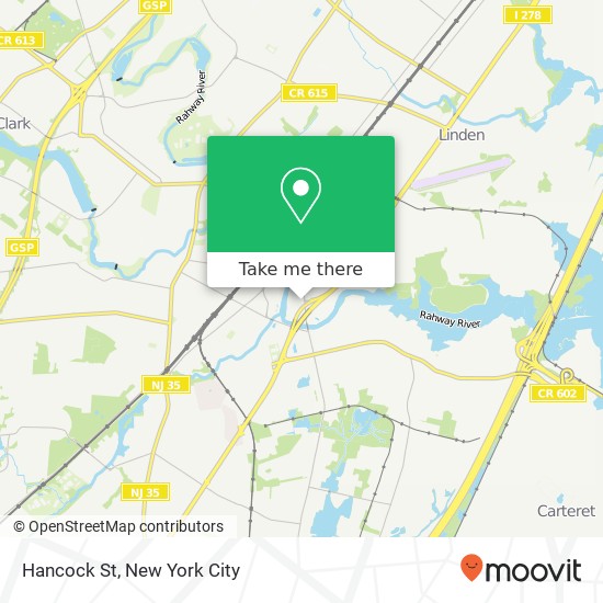 Mapa de Hancock St, Rahway, NJ 07065