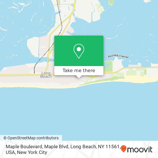 Mapa de Maple Boulevard, Maple Blvd, Long Beach, NY 11561, USA