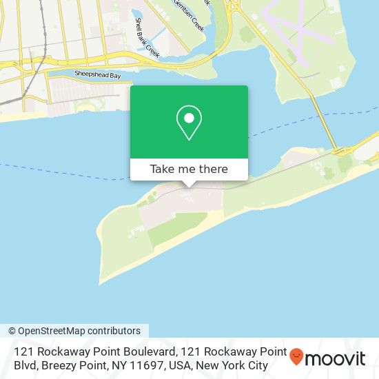 121 Rockaway Point Boulevard, 121 Rockaway Point Blvd, Breezy Point, NY 11697, USA map