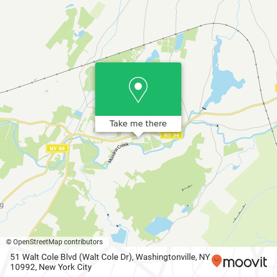 51 Walt Cole Blvd (Walt Cole Dr), Washingtonville, NY 10992 map