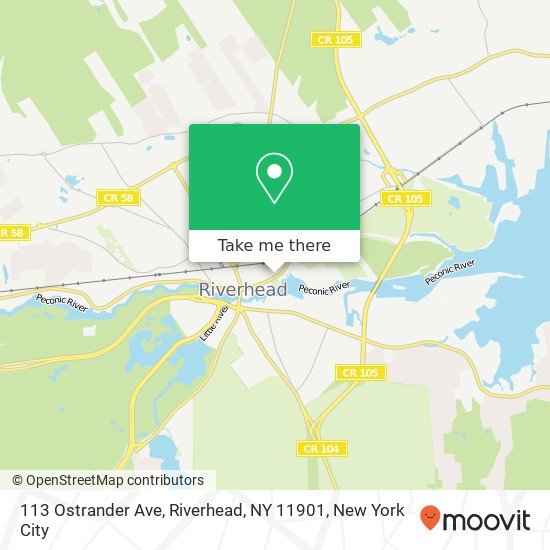 113 Ostrander Ave, Riverhead, NY 11901 map