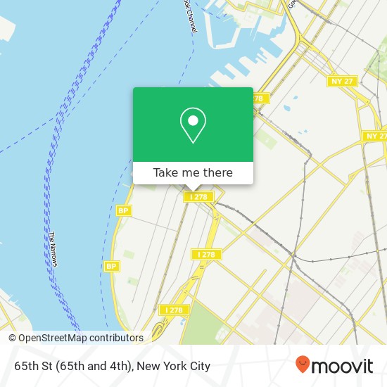 Mapa de 65th St (65th and 4th), Brooklyn, NY 11220