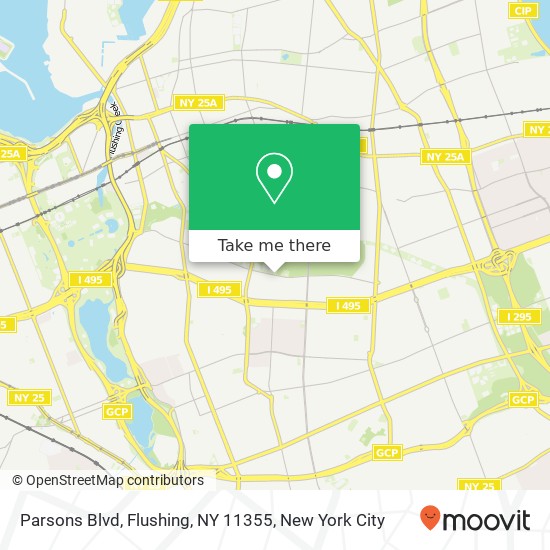 Parsons Blvd, Flushing, NY 11355 map