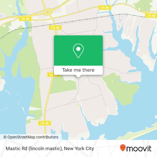 Mapa de Mastic Rd (lincoln mastic), Mastic Beach, NY 11951