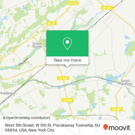 West 5th Street, W 5th St, Piscataway Township, NJ 08854, USA map