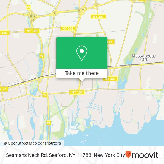 Seamans Neck Rd, Seaford, NY 11783 map