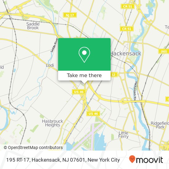 195 RT-17, Hackensack, NJ 07601 map