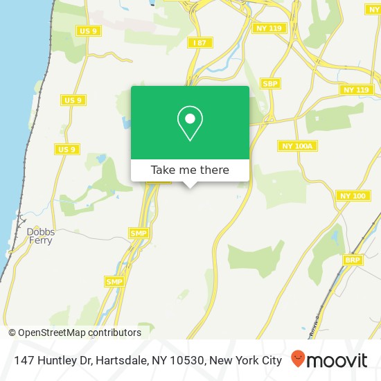 Mapa de 147 Huntley Dr, Hartsdale, NY 10530