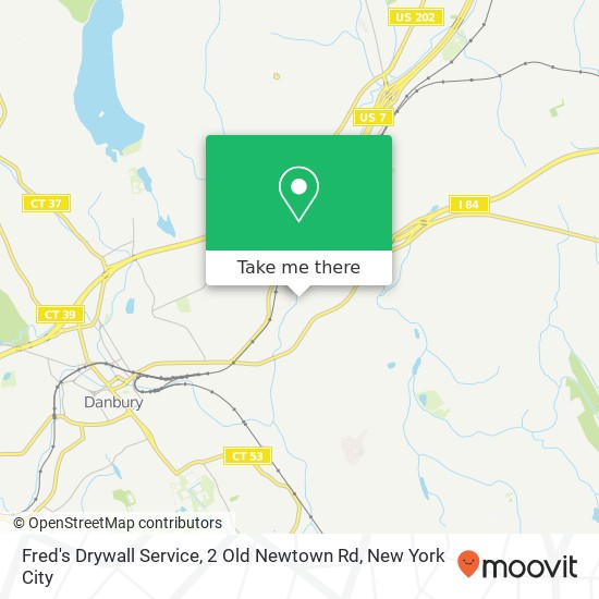 Mapa de Fred's Drywall Service, 2 Old Newtown Rd