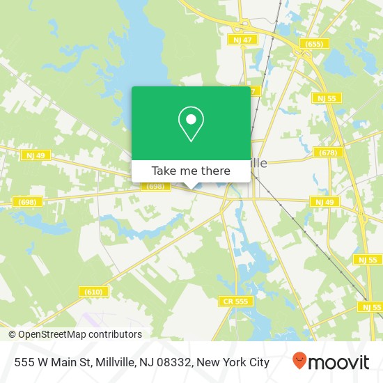 Mapa de 555 W Main St, Millville, NJ 08332