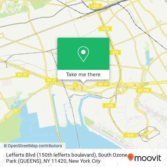 Mapa de Lefferts Blvd (150th lefferts boulevard), South Ozone Park (QUEENS), NY 11420