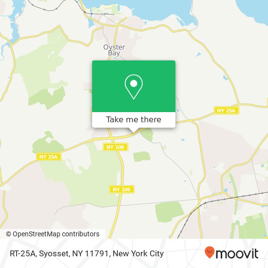 Mapa de RT-25A, Syosset, NY 11791
