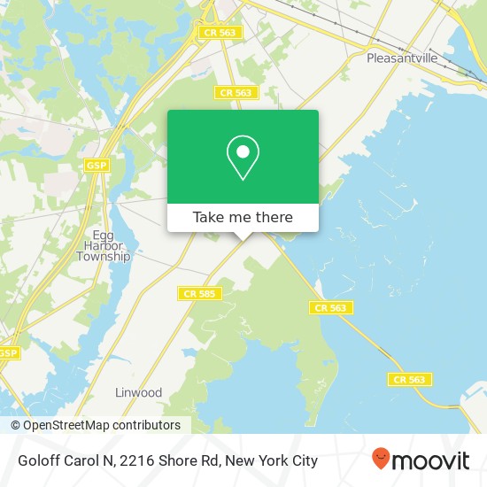 Goloff Carol N, 2216 Shore Rd map