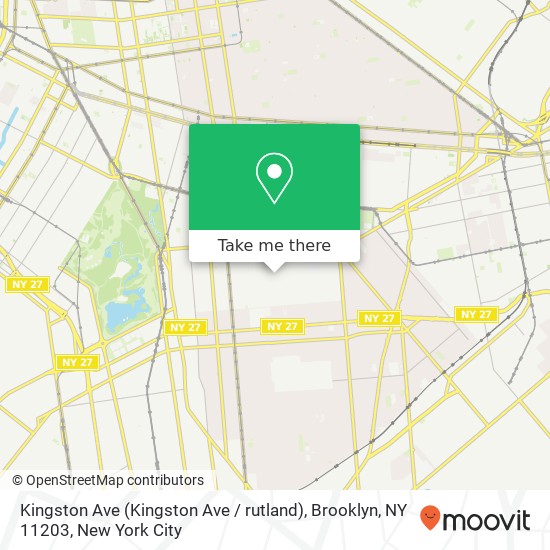 Mapa de Kingston Ave (Kingston Ave / rutland), Brooklyn, NY 11203