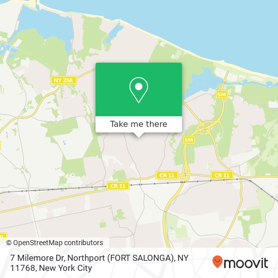 Mapa de 7 Milemore Dr, Northport (FORT SALONGA), NY 11768